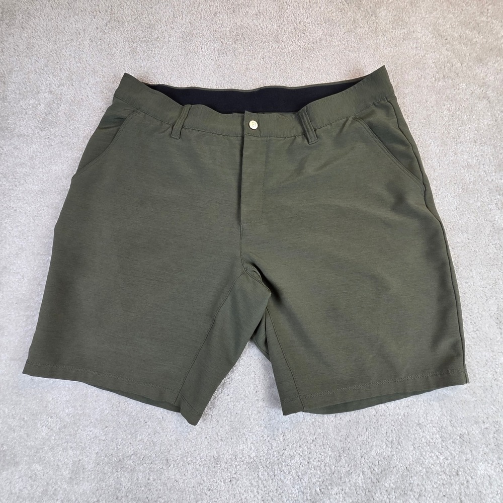 BYLT Premium Basics Kinetic Shorts Mens‎ 36x8 Olive Green Athletic Performance
